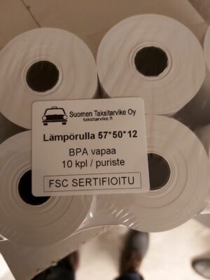 Semel kirjoittimet kuittirulla 57 * 50 * 12  - 1 * 10 rullan muovipuriste